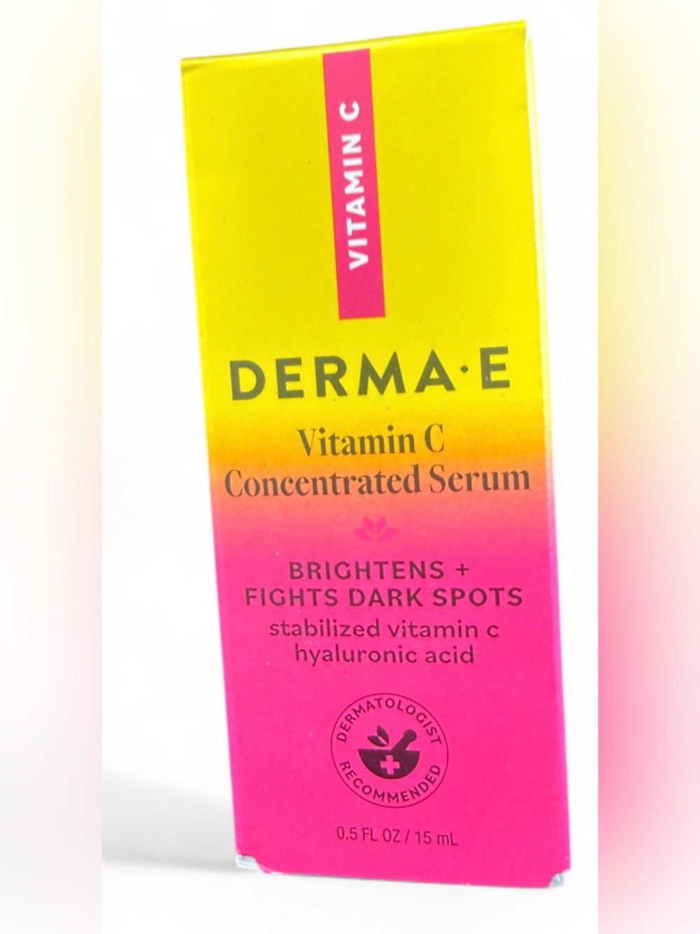 DERMA E Vitamin C Concentrated Serum Brightens Dark Spots Hyaluronic Acid New